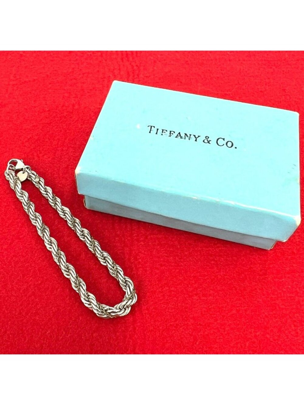 Tiffany & Co Twisted Rope Bracelet Silver Yellow Gold